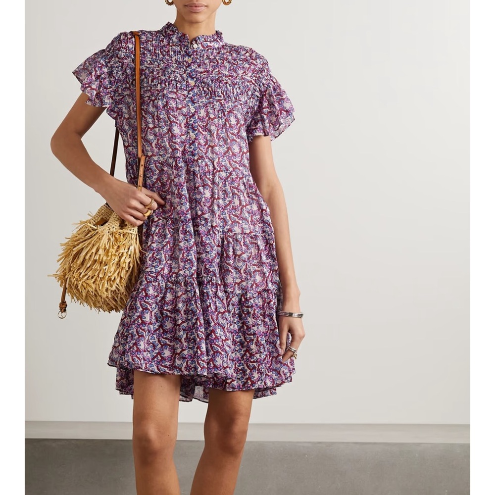 Isabel Marant Purple Floral Mini Dress size 34